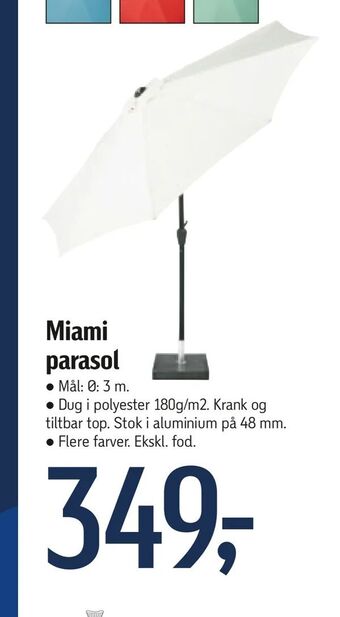 Føtex Miami parasol tilbud