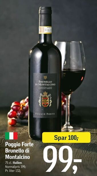 Føtex Poggio Forte Brunello di Montalcino tilbud
