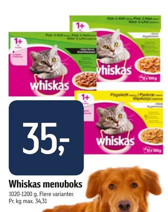 Føtex Whiskas menuboks tilbud