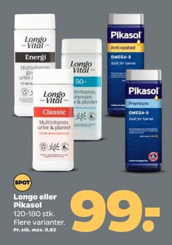 Netto Longo vital kosttilskud tilbud