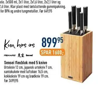 Imerco Sensei flexblok m. 5 knive tilbud