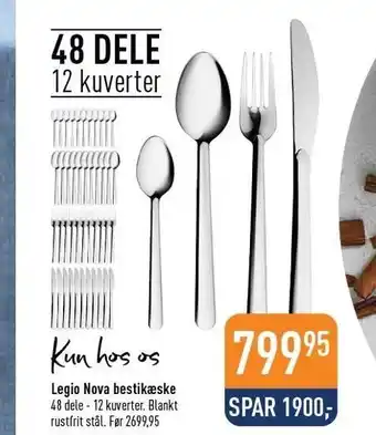 Imerco Legio Nova bestikæske 48 dele tilbud