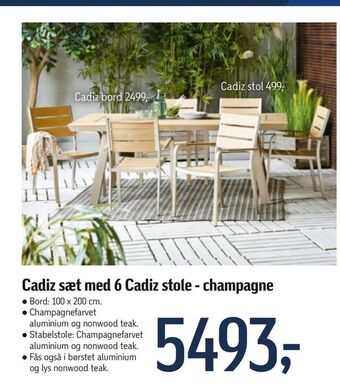 Føtex Cadiz sæt med 6 Cadiz stole - champagne tilbud