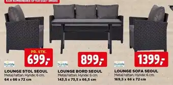 jem & fix Lounge stol, sofa og bord seoul tilbud