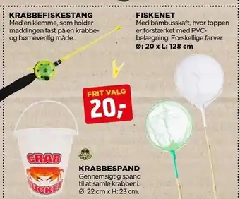 jem & fix Krabbefiskestang, krabbespand eller fiskenet tilbud
