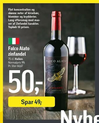 Føtex Falco Alato zinfandel tilbud