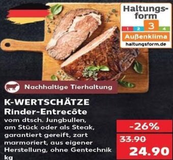 Kaufland DE K-Wertschätze Rinder-Entrecôte tilbud