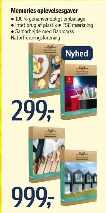 Føtex Memories oplevelsesgaver tilbud