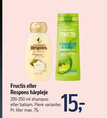 Føtex Fructis eller Respons hårpleje tilbud