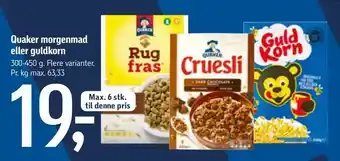 Føtex Quaker morgenmad eller guldkorn tilbud