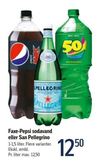 Føtex Faxe-Pepsi sodavand eller San Pellegrino tilbud