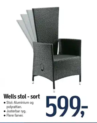 Føtex Wells stol - sort tilbud