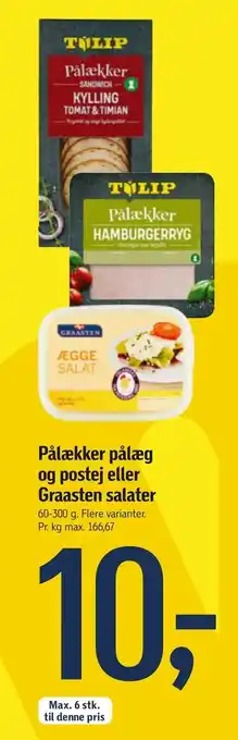 Føtex Pålækker pålæg og postej eller Graasten salater tilbud