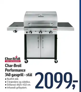 Føtex Char-Broil Performance 340 gasgrill - stål tilbud