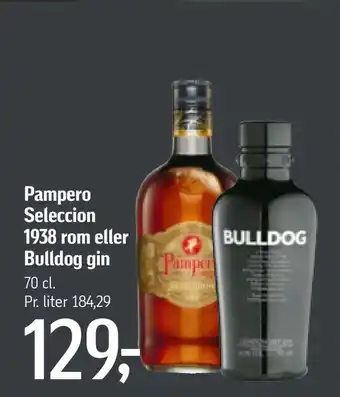 Føtex Pampero Seleccion 1938 rom eller Bulldog gin tilbud