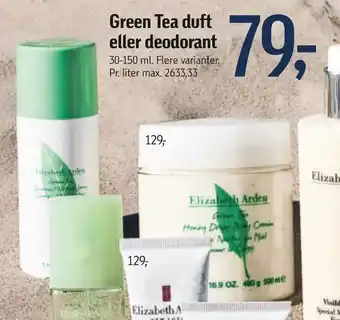 Føtex Green Tea duft eller deodorant tilbud