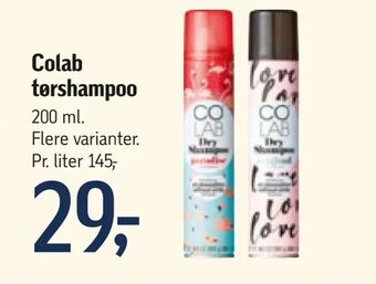 Føtex Colab tørshampoo tilbud