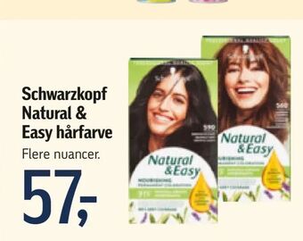 Føtex Schwarzkopf Natural & Easy hårfarve tilbud