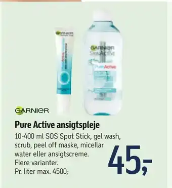 Føtex Pure Active ansigtspleje tilbud