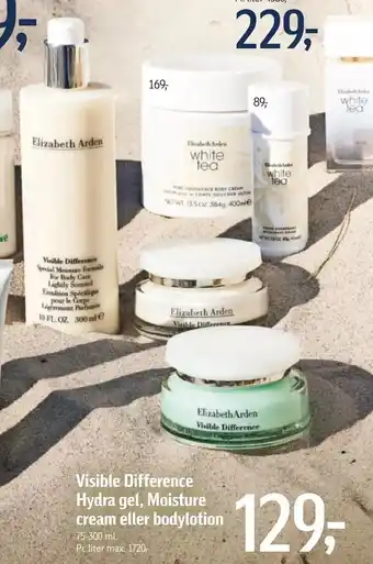 Føtex Visible Difference Hydra gel, Moisture cream eller bodylotion tilbud