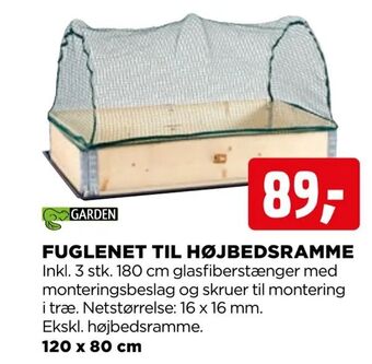 jem & fix Fuglenet til højbedsramme tilbud