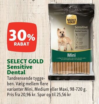Maxi Zoo SELECT GOLD Sensitive Dental tilbud