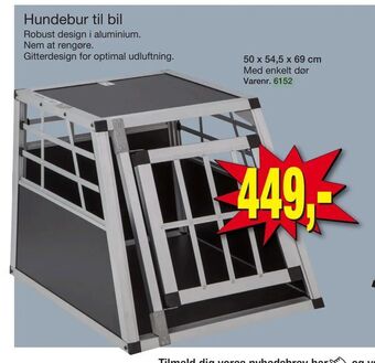 Harald Nyborg Hundebur til bil tilbud