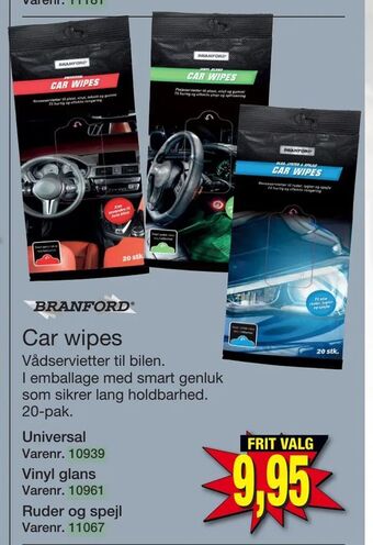 Car wipes