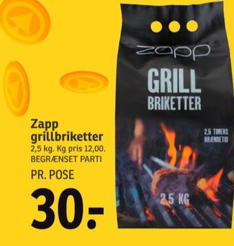 SPAR Zapp grillbriketter tilbud