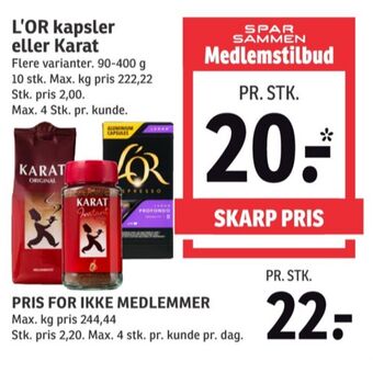 SPAR Original kaffe formalet tilbud
