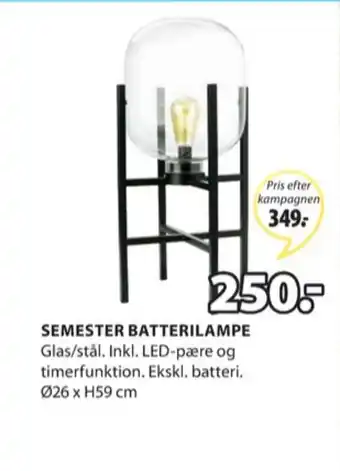 JYSK Jutlandia batterilampe tilbud