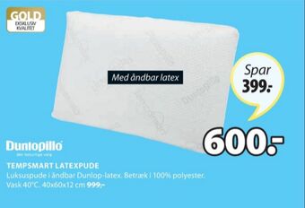 JYSK Dunlopillo hovedpude tilbud