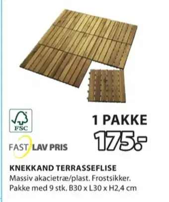 JYSK Jutlandia træflise tilbud