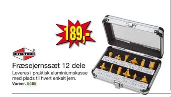Harald Nyborg Fræsejernssæt 12 dele tilbud