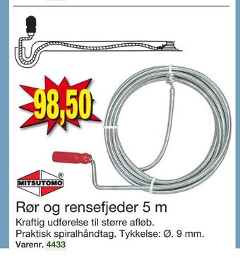 Harald Nyborg Rør og rensefjeder 5 m tilbud