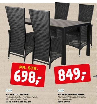jem & fix Havebord havanna tilbud