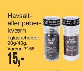 Havsalt eller peber kværn