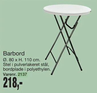 Harald Nyborg Barbord tilbud