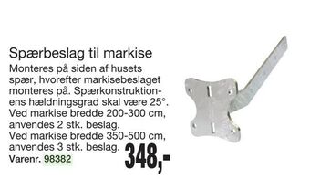 Harald Nyborg Spærbeslag til markise tilbud