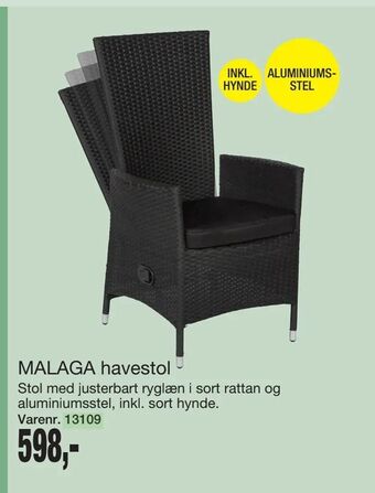 Harald Nyborg MALAGA havestol tilbud