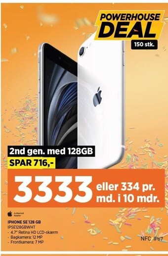 Power Iphone SE 128 GB tilbud