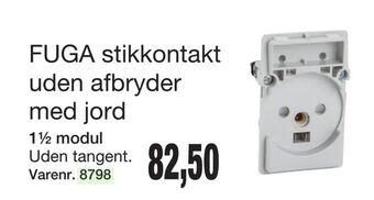 Harald Nyborg Fuga stikkontakt uden afbryder med jord tilbud