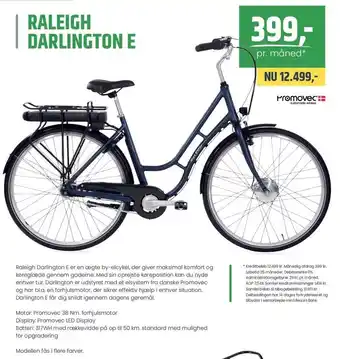 Bike & Co Raleigh Darlington E - pris pr. måned tilbud