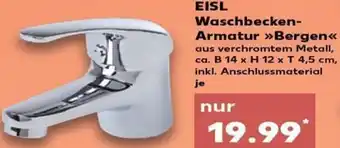 Eisl Waschbecken Armatur Bergen B 14 x H 12 x T 4,5 cm