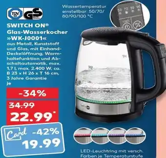 Kaufland Switch On Glas-Wasserkocher WK-J0001 tilbud