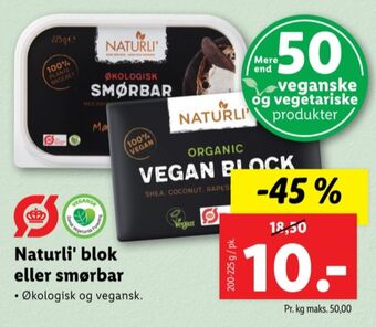 Lidl Naturli' smørbar tilbud