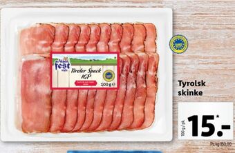 Lidl Alpenfest skinke tilbud