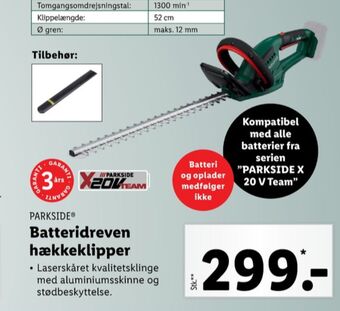Lidl Parkside hækkeklipper tilbud