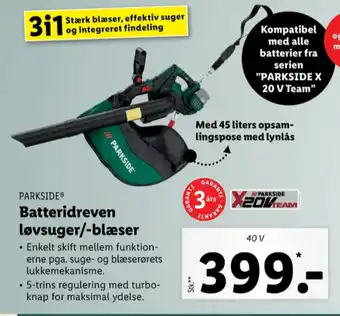 Lidl Parkside løvsuger tilbud