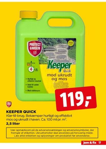 Keeper ukrudtsmiddel